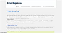 Desktop Screenshot of linearequations.org