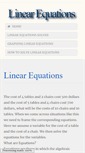 Mobile Screenshot of linearequations.org